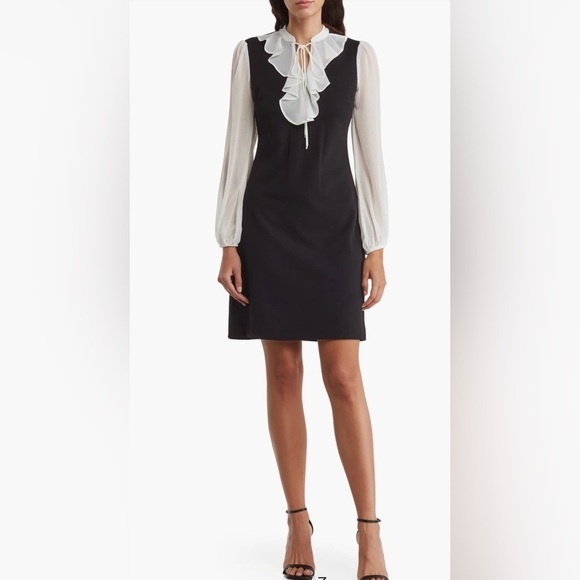 TOMMY HILFIGER
​Ruffle Mini A Line Dress - Picture 1 of 12